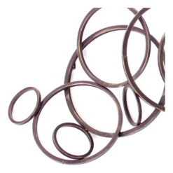 Industrial Style Metal Wall Decor With Multiple Circles Bronze