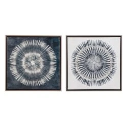 Gallery Canvas Wall Art With Circular Orientation Set Of 2 Blue And White