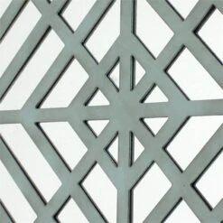 Contemporary Mirrored Wall Decor With Geometric Overlay On Top Blue And Silver 5 Contemporary Mirrored Wall Decor With Geometric Overlay On Top Blue And Silver -Cymax Sales 2735670 4 L