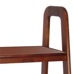 3 Tier Wooden Storage Ladder Stand With Open Back And Sides Brown -Cymax Sales 2735742 3 L