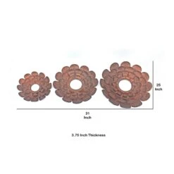 Blooming Metal Flower Wall Decor Mirror Set Of 3 Copper 9 Blooming Metal Flower Wall Decor Mirror Set Of 3 Copper -Cymax Sales 2736081 4 L