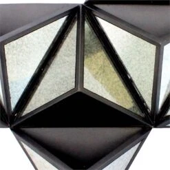 Prism Type Structured Wall Decor With Triangular Mirrors Silver -Cymax Sales 2736145 2 L