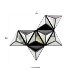Prism Type Structured Wall Decor With Triangular Mirrors Silver -Cymax Sales 2736145 8 L