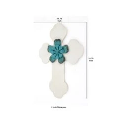 Rustic Wooden Cross Wall Decor White -Cymax Sales 2736149 4 L