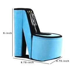 High Heel Shoe Jewelry Box With 3 Hooks And Storage Turquoise -Cymax Sales 2737697 4 L