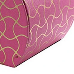 Travel Jewelry Case With 2 Drawer Storage And Wavy Textured Pattern Pink -Cymax Sales 2737823 1 L