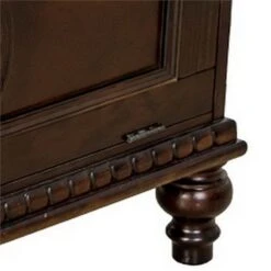 Accent Chest With Drop Down Storage And Carved Details Brown -Cymax Sales 2737946 7 L