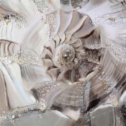 Wall Art With Acrylic Mirrored Frame And Painted Conch Silver -Cymax Sales 2737973 2 L