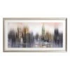 Wall Art With Resin Frame And Blurred Cityscape Painted Design Gold