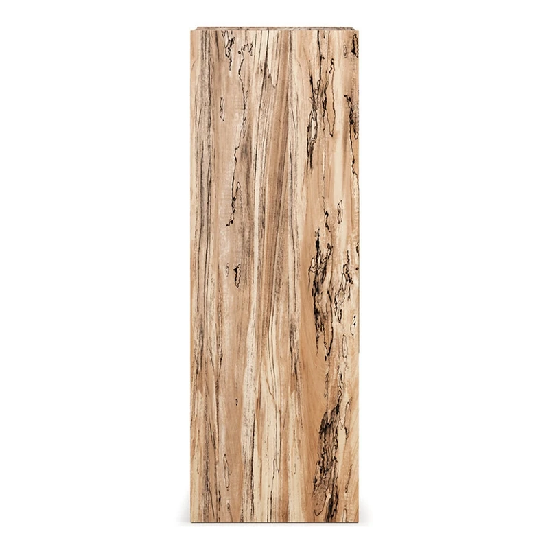 Wooden Organizer With 3 Storage Cubbies Natural Brown 5 Wooden Organizer With 3 Storage Cubbies Natural Brown - Image 5