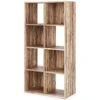 Wooden Organizer With 8 Storage Cubbies Natural Brown