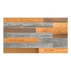 'HomeRoots 'Set Of 18 Brown And Black Manufactured Wood Wall Decor