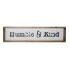 'HomeRoots 'Black And White Metal And Wood Humble And Kind Wall Decor