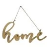 'HomeRoots 'Home Natural Wood Sign Hanging On Rope Wall Decor
