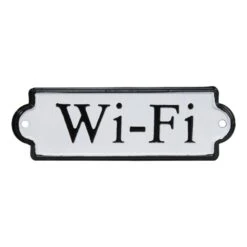 'HomeRoots 'Black And White Metal Wi-Fi Wall Decor