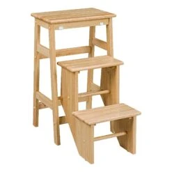 Boraam Niko Folding 29" Step Stool - Natural