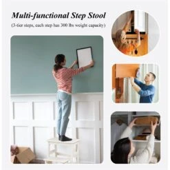 Boraam Niko Folding 29" Step Stool - Cream -Cymax Sales 2748999 9 L