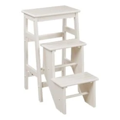 Boraam Niko Folding 29" Step Stool - Cream