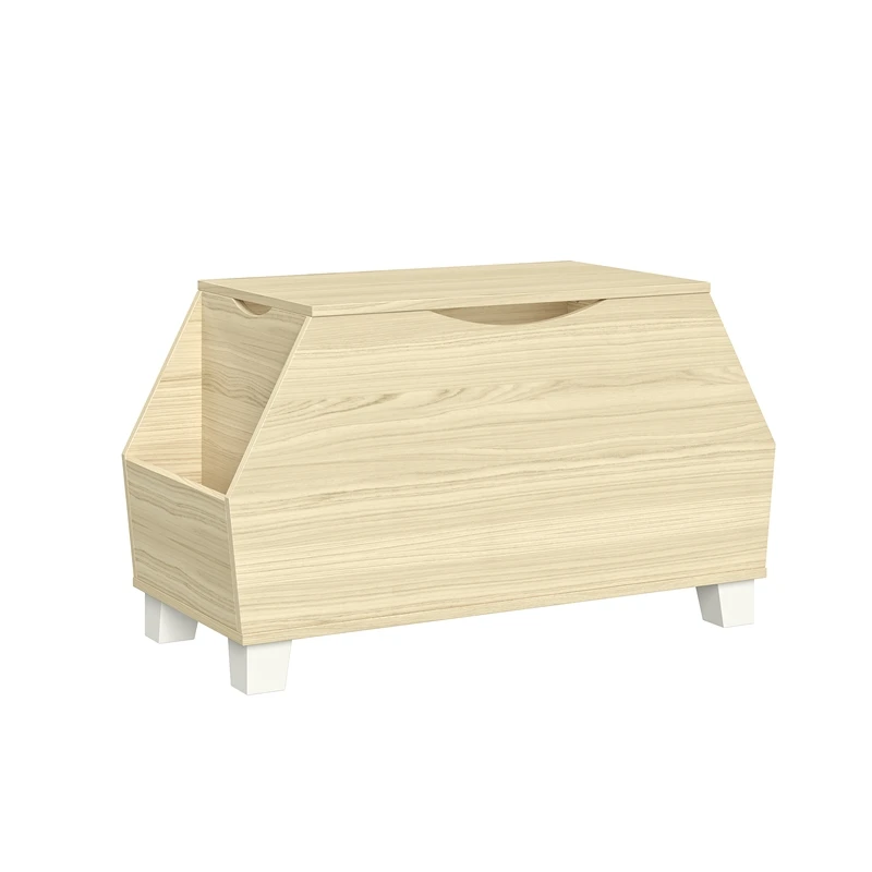 Kids Catch-All Toy Storage Box - Light Woodgrain 2 Kids Catch-All Toy Storage Box - Light Woodgrain - Image 2