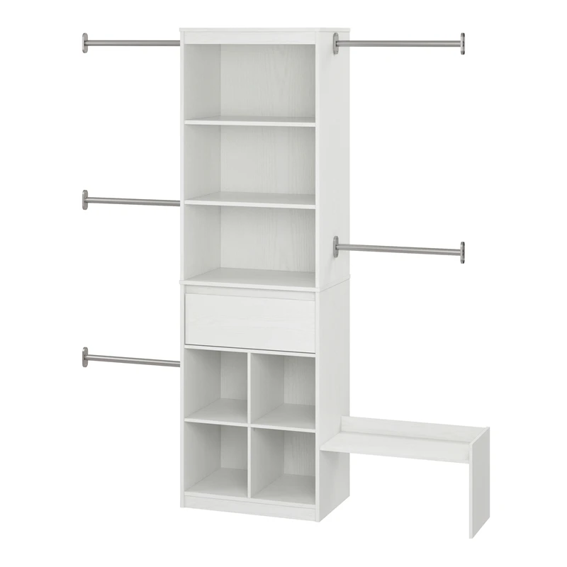 Ameriwood Home Little Seeds Engineered Wood Kids Closet Organizer In White 11 Ameriwood Home Little Seeds Engineered Wood Kids Closet Organizer In White - Image 11