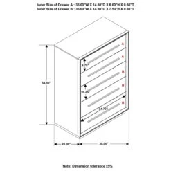 Coaster Durango Rectangular 5-drawer Modern Wood Chest In Brown Finish -Cymax Sales 2751220 6 L