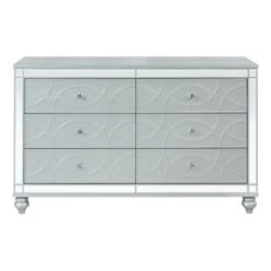 Coaster Gunnison 6-drawer Contemporary Wood Dresser Silver Metallic
