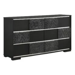 Coaster Blacktoft 6-drawer Contemporary Wood Dresser In Black Finish