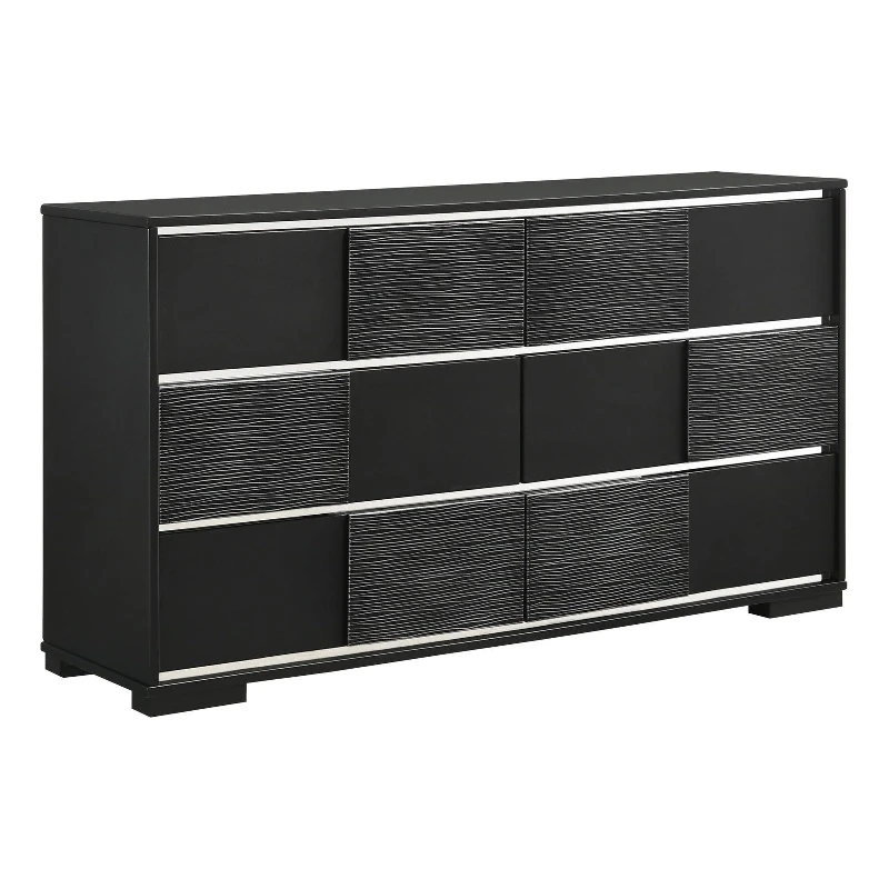 Coaster Blacktoft 6-drawer Contemporary Wood Dresser In Black Finish 1 Coaster Blacktoft 6-drawer Contemporary Wood Dresser In Black Finish
