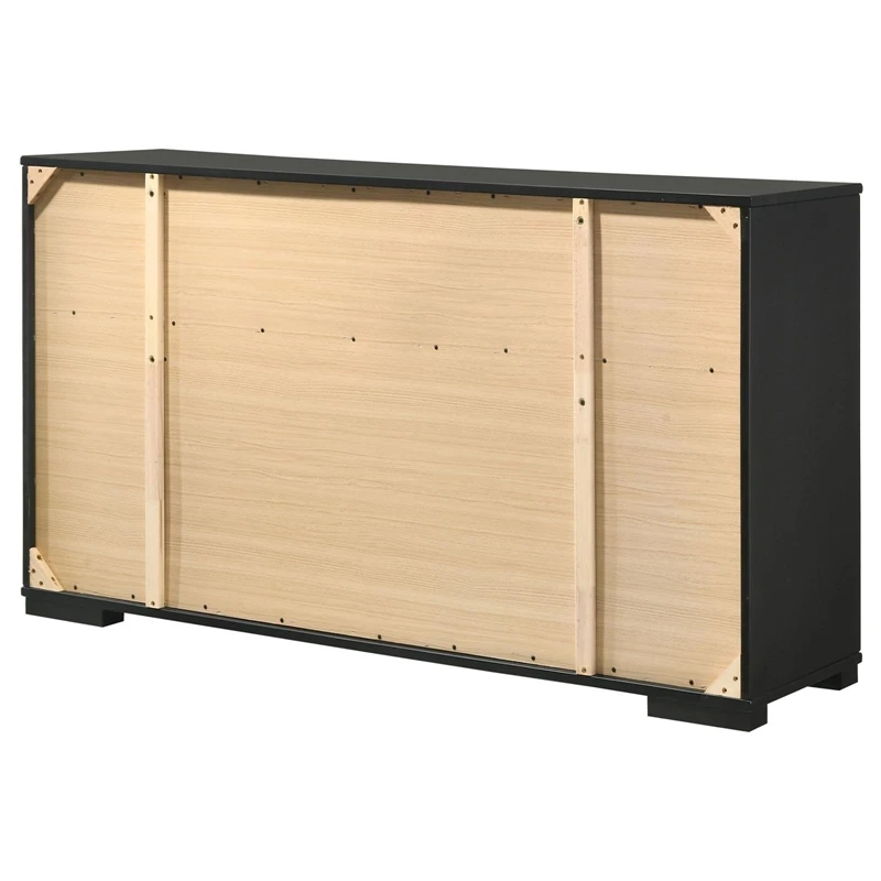 Coaster Blacktoft 6-drawer Contemporary Wood Dresser In Black Finish 6 Coaster Blacktoft 6-drawer Contemporary Wood Dresser In Black Finish - Image 6