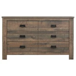 Coaster Frederick 6-drawer Farmhouse Wood Dresser Weathered Oak -Cymax Sales 2751427 4 L