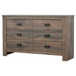 Coaster Frederick 6-drawer Farmhouse Wood Dresser Weathered Oak -Cymax Sales 2751427 6 L