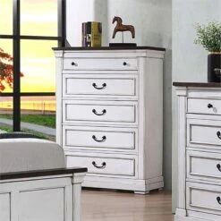 Coaster Hillcrest 5-drawer Farmhouse Wood Chest Dark Rum And White 8 Coaster Hillcrest 5-drawer Farmhouse Wood Chest Dark Rum And White -Cymax Sales 2751463 1 L