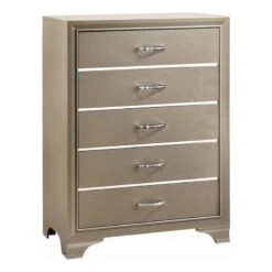 Coaster Beaumont 5-drawer Contemporary Wood Rectangular Chest Champagne Gold