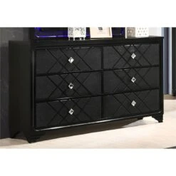 Coaster Penelope 6-drawer Contemporary Wood Dresser In Black Finish -Cymax Sales 2751611 4 L