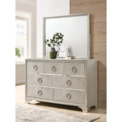 Coaster Salford 7-drawer Contemporary Wood Dresser Metallic Silver 23 Coaster Salford 7-drawer Contemporary Wood Dresser Metallic Silver -Cymax Sales 2751615 16 L