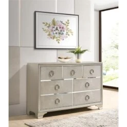 Coaster Salford 7-drawer Contemporary Wood Dresser Metallic Silver 28 Coaster Salford 7-drawer Contemporary Wood Dresser Metallic Silver -Cymax Sales 2751615 2 L