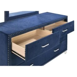 Coaster Melody 6-drawer Velvet Upholstered Dresser Pacific Blue -Cymax Sales 2751672 1 L