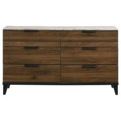 Coaster Mays 6-drawer Wood Dresser Walnut Brown With Faux Marble Top 20 Coaster Mays 6-drawer Wood Dresser Walnut Brown With Faux Marble Top -Cymax Sales 2751817 2 L