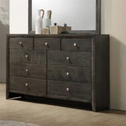 Coaster Serenity 9-drawer Transitional Wood Dresser In Mod Gray 21 Coaster Serenity 9-drawer Transitional Wood Dresser In Mod Gray -Cymax Sales 2751834 1 L