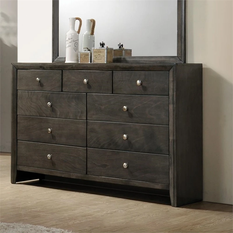 Coaster Serenity 9-drawer Transitional Wood Dresser In Mod Gray 7 Coaster Serenity 9-drawer Transitional Wood Dresser In Mod Gray - Image 7