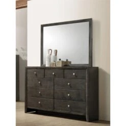 Coaster Serenity 9-drawer Transitional Wood Dresser In Mod Gray 25 Coaster Serenity 9-drawer Transitional Wood Dresser In Mod Gray -Cymax Sales 2751834 13 L