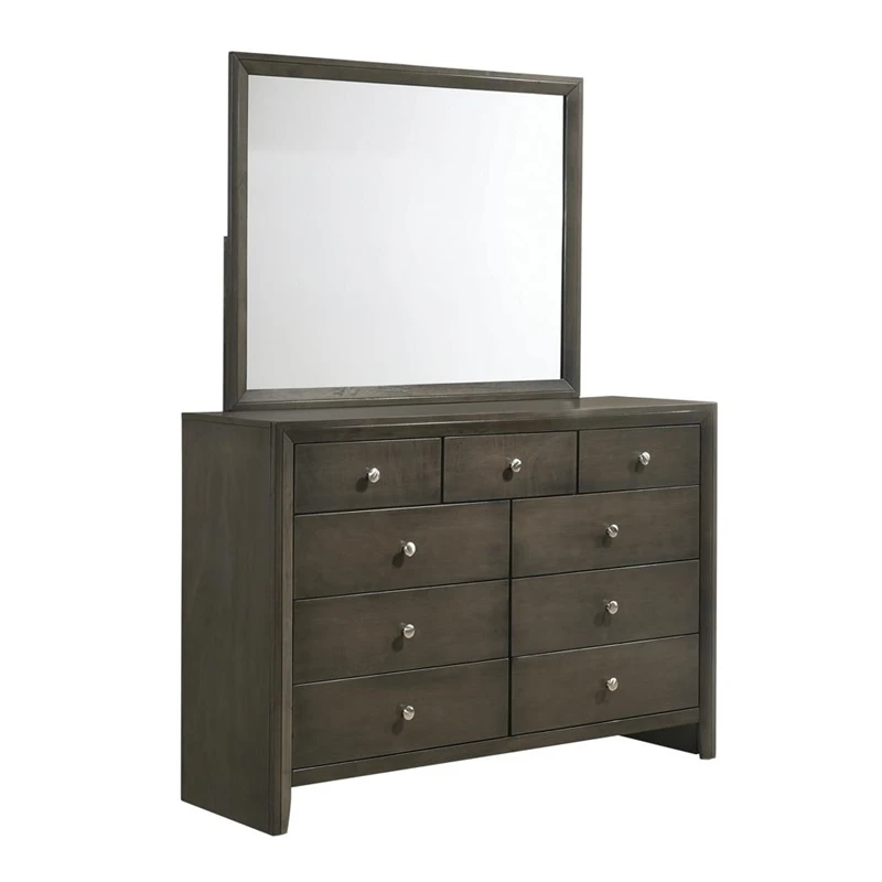Coaster Serenity 9-drawer Transitional Wood Dresser In Mod Gray 6 Coaster Serenity 9-drawer Transitional Wood Dresser In Mod Gray - Image 6