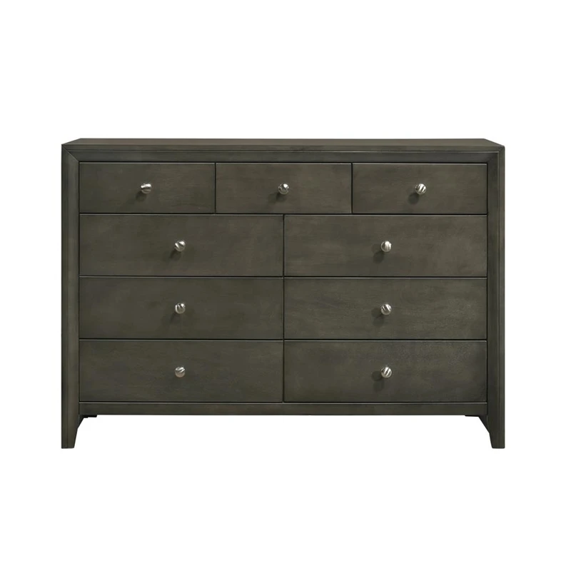 Coaster Serenity 9-drawer Transitional Wood Dresser In Mod Gray 5 Coaster Serenity 9-drawer Transitional Wood Dresser In Mod Gray - Image 5