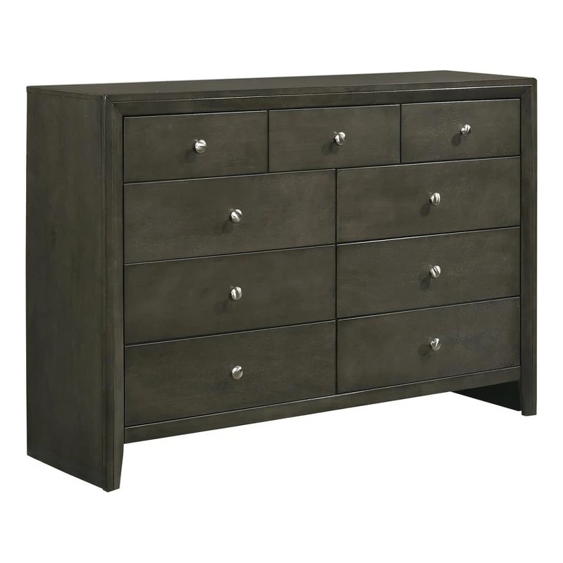 Coaster Serenity 9-drawer Transitional Wood Dresser In Mod Gray 1 Coaster Serenity 9-drawer Transitional Wood Dresser In Mod Gray