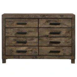 Coaster Woodmont 8-drawer Farmhouse Wood Dresser Rustic Golden Brown -Cymax Sales 2751900 2 L