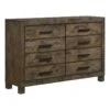 Coaster Woodmont 8-drawer Farmhouse Wood Dresser Rustic Golden Brown