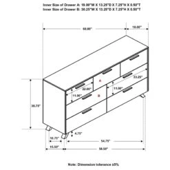 Coaster Taylor 7-drawer Wood Rectangular Dresser In Light Honey Brown -Cymax Sales 2751909 10 L