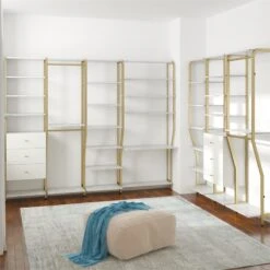 CosmoLiving By Cosmopolitan Gwyneth Closet Hanging Rods In White Faux Marble 20 CosmoLiving By Cosmopolitan Gwyneth Closet Hanging Rods In White Faux Marble -Cymax Sales 2755797 3 L