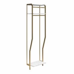 CosmoLiving By Cosmopolitan Gwyneth Closet Hanging Rods In White Faux Marble 19 CosmoLiving By Cosmopolitan Gwyneth Closet Hanging Rods In White Faux Marble -Cymax Sales 2755797 7 L