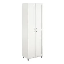Pemberly Row Modern / Contemporary 24" Utility Cabinet In White -Cymax Sales 2758758 5 L